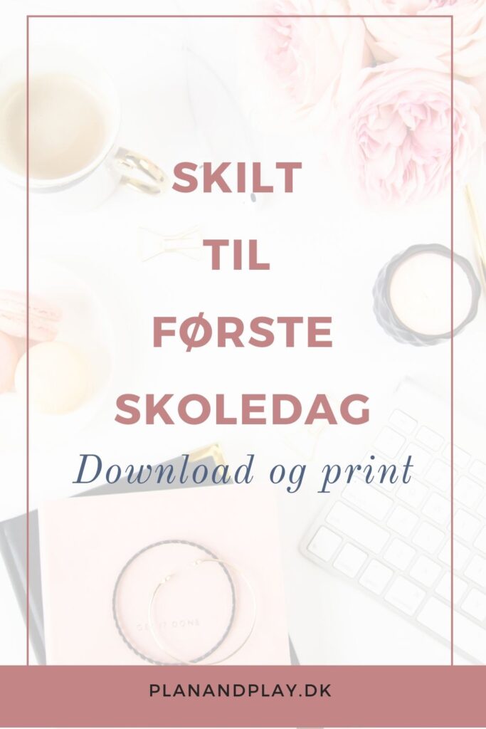 Skilt til føste skoledag. Milepælskort