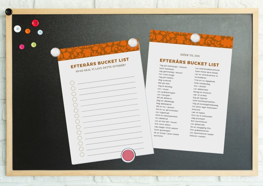Efterårs bucket list